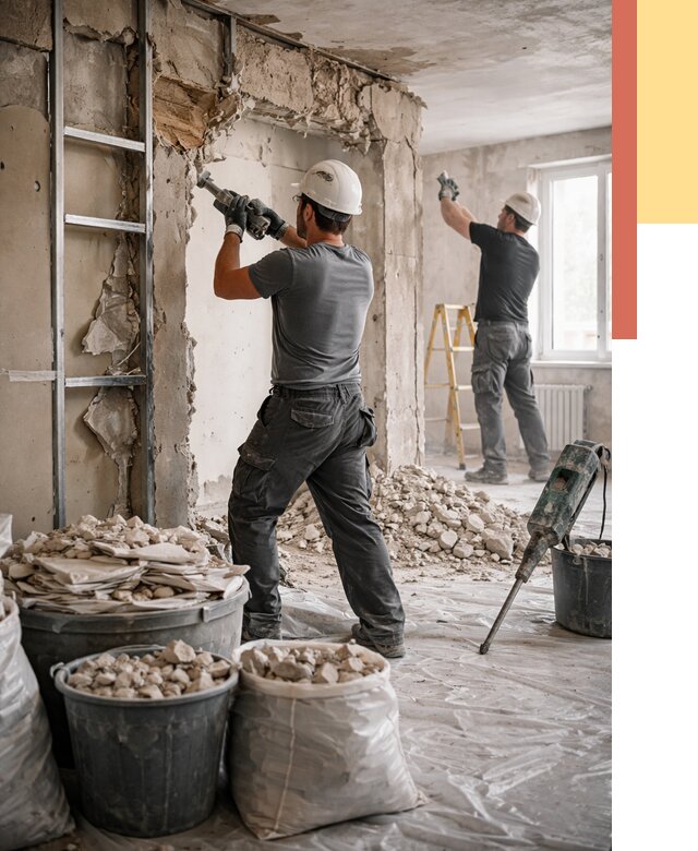 Демонтажные работы в Лиски от 2954 руб. — услуги и цена под ключ | ОТДЕЛОЧНИК-Лск