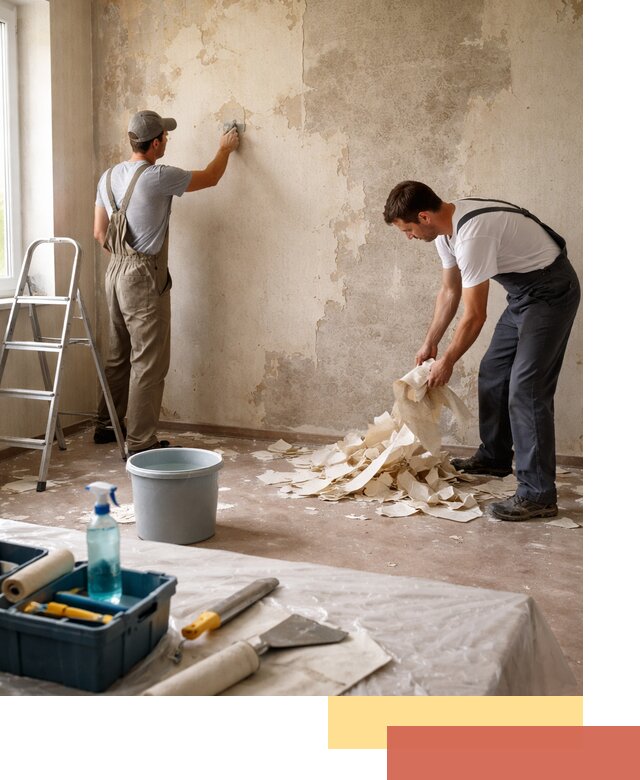 Снятие старых обоев в Лиски быстро и качественно