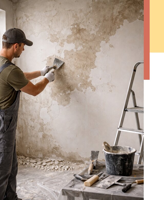 Снятие старой шпаклевки в Лиски от 2024 руб. — быстро и недорого | ОТДЕЛОЧНИК-Лск