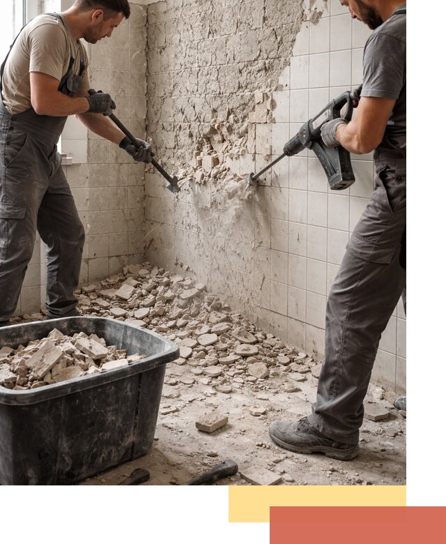 Демонтаж плитки со стен в Лиски быстро и аккуратно