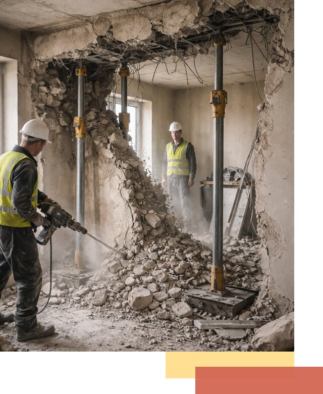 Снос несущих стен в Лиски с гарантией безопасности и качества