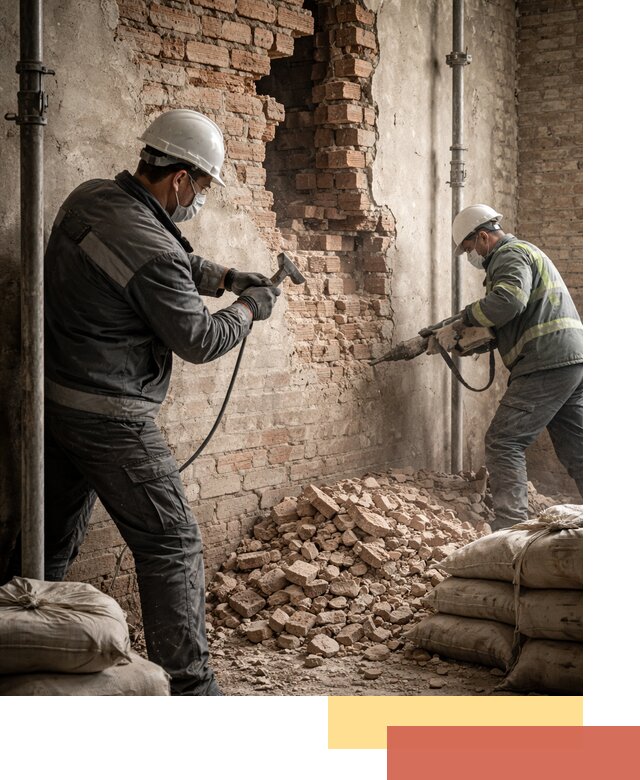 Демонтаж кирпичных стен в Лиски быстро и безопасно