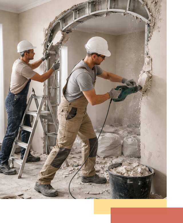 Демонтаж гипсокартонной арки в Лиски быстро и аккуратно