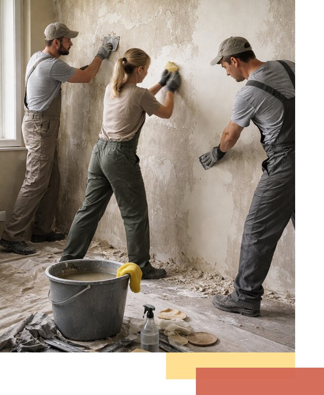 Очистка стен от клея и грунтовки в Лиски качественно и быстро