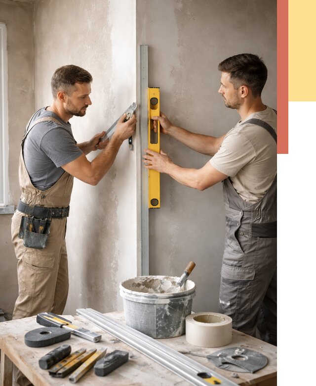 Выведение углов стен в Лиски от 2024 руб. быстро и недорого | ОТДЕЛОЧНИК-Лск