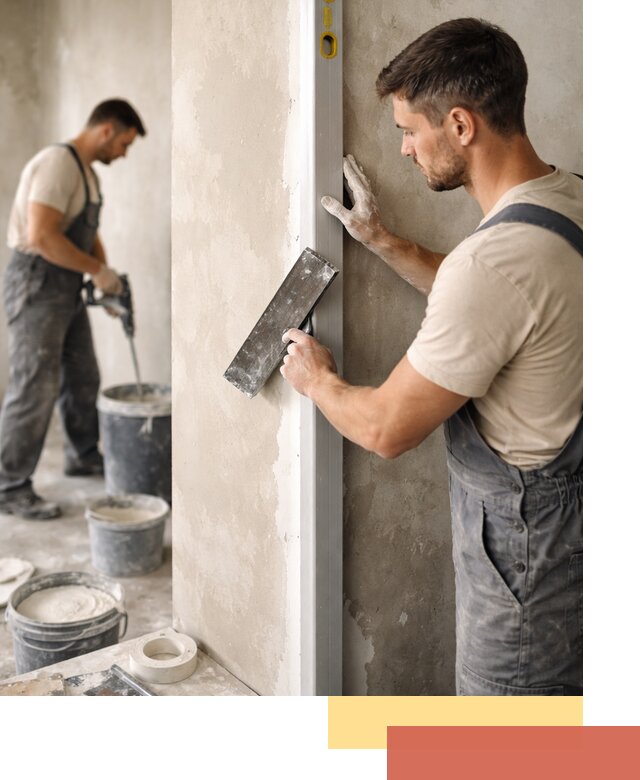 Выведение углов стен в Лиски: монтаж и оштукатуривание