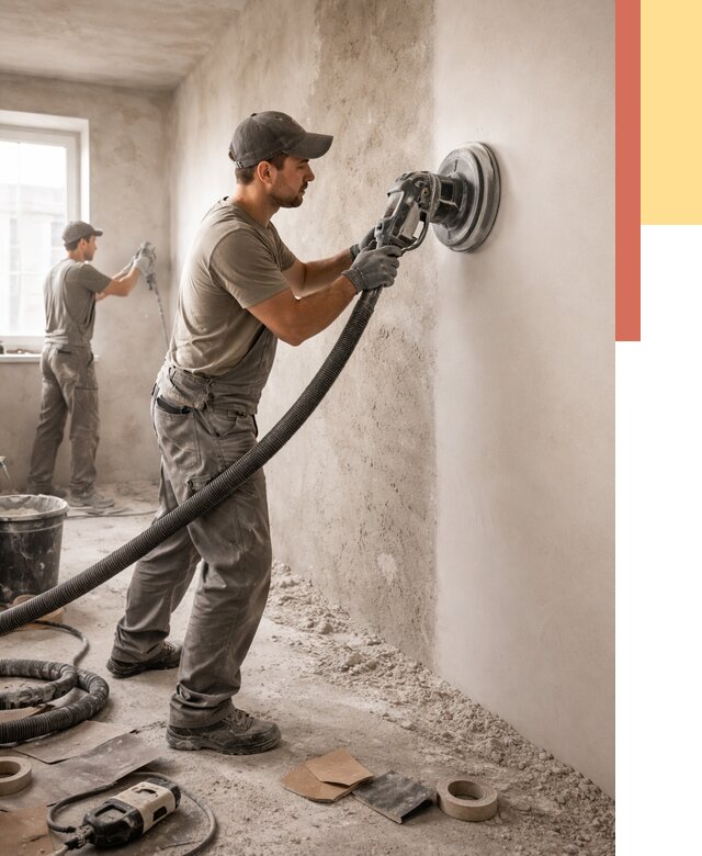 Шлифовка стен в Лиски от 1313 руб/м2 — быстро и недорого | ОТДЕЛОЧНИК-Лск