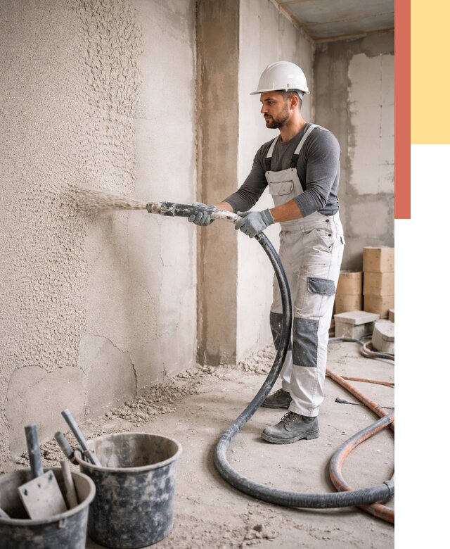 Машинная штукатурка стен в Лиски под ключ от 7112 руб./м2 | ОТДЕЛОЧНИК-Лск