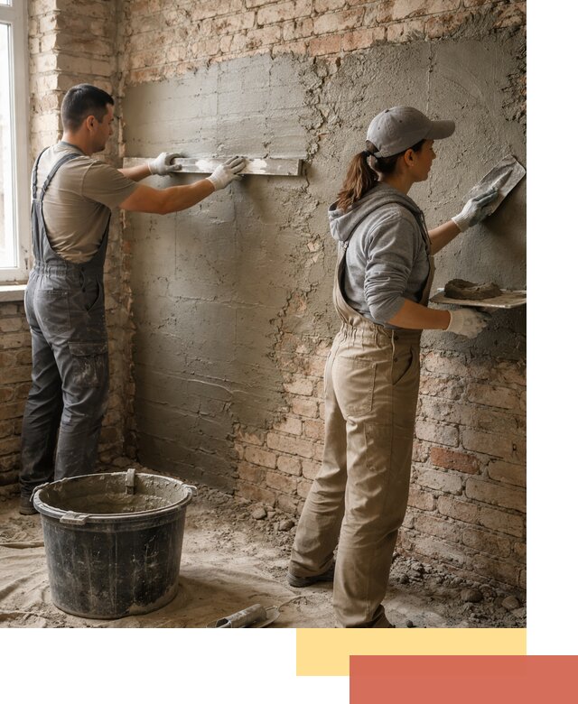 Штукатурка кирпичных стен в Лиски — качественно и надежно