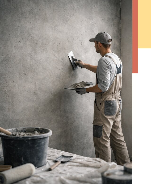 Декоративная штукатурка под бетон в Лиски от 2735 руб./м² — нанесение под ключ | ОТДЕЛОЧНИК-Лск