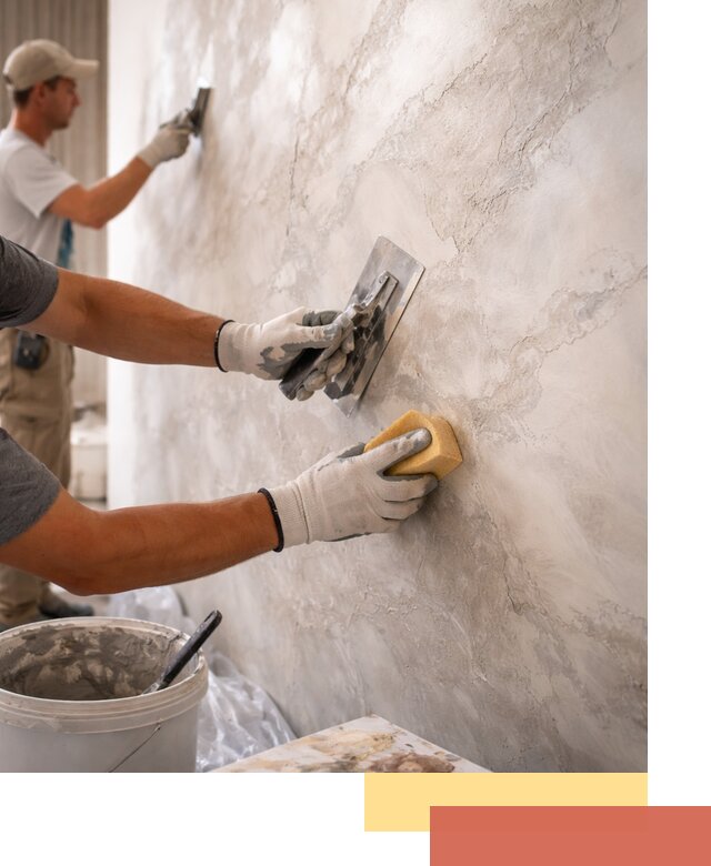 Декоративная штукатурка под мрамор в Лиски для стен и потолков