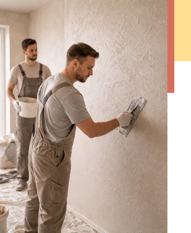 Фактурная штукатурка стен в Лиски от 4595 руб./м² — заказать под ключ | ОТДЕЛОЧНИК-Лск