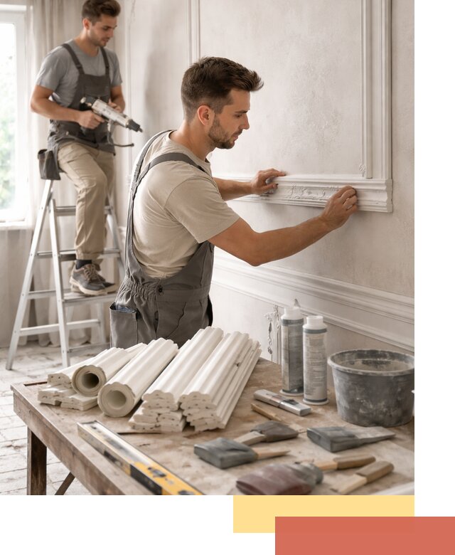 Монтаж лепнины на стены в Лиски профессионально и качественно