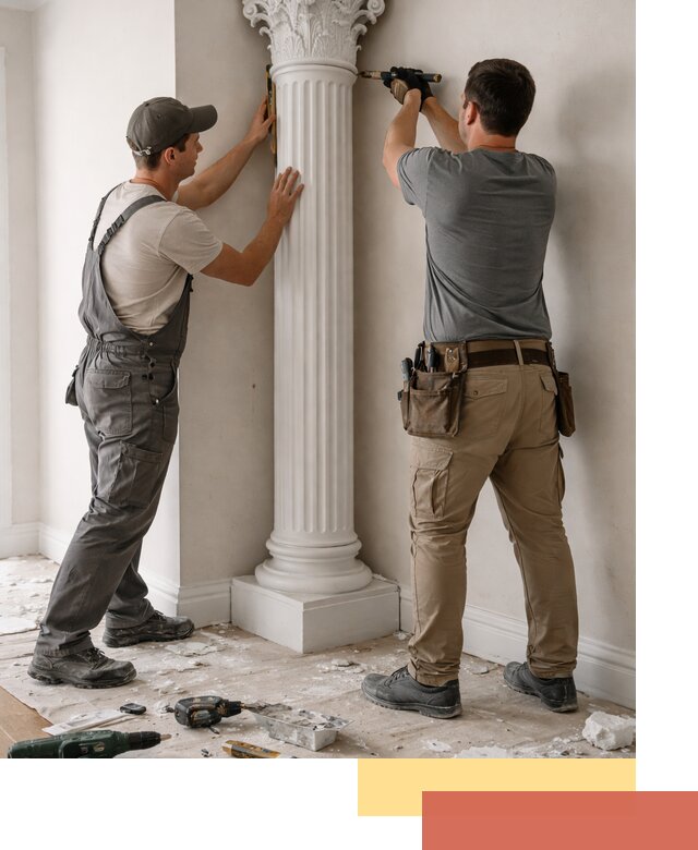 Установка декоративных колонн в Лиски под ключ