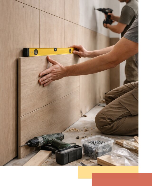 Профессиональный монтаж МДФ панелей на стены в Лиски