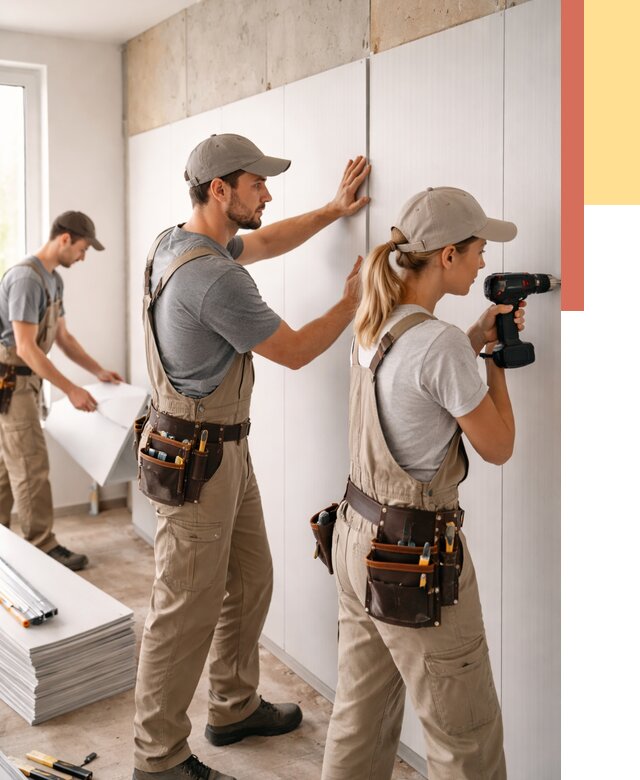 Монтаж ПВХ панелей на стены в Лиски от 492 руб/м2 — быстро и недорого | ОТДЕЛОЧНИК-Лск