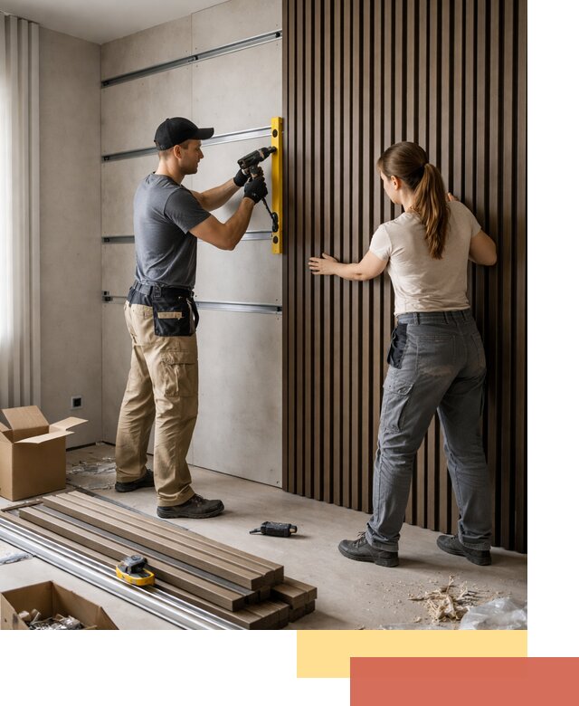 Монтаж реечных панелей на стены в Лиски