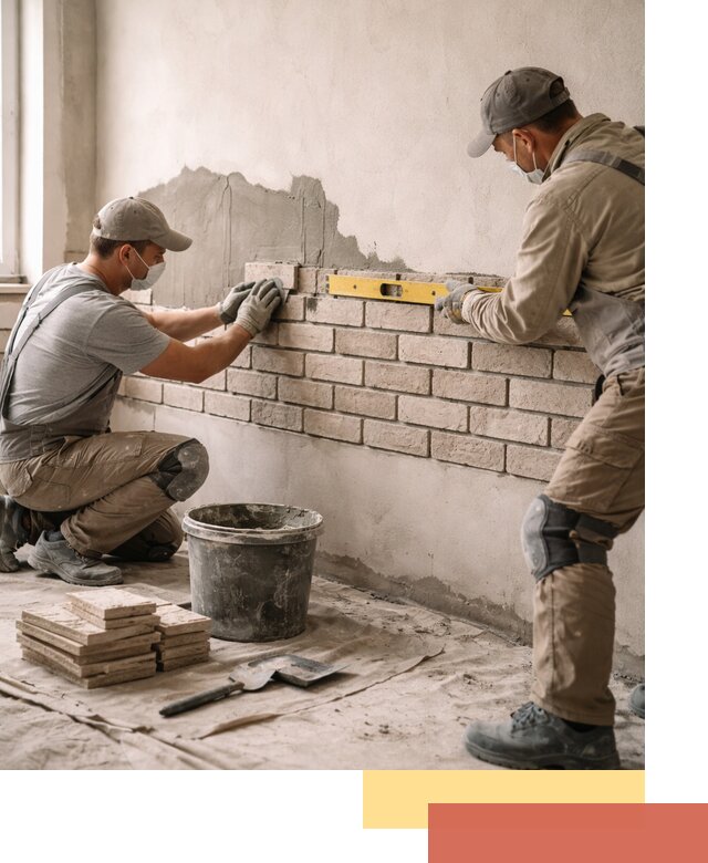 Монтаж декоративного кирпича профессионально в Лиски