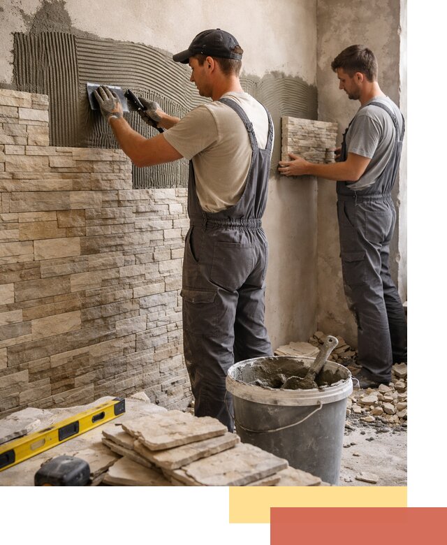 Монтаж искусственного камня в Лиски — облицовка стен и фасадов