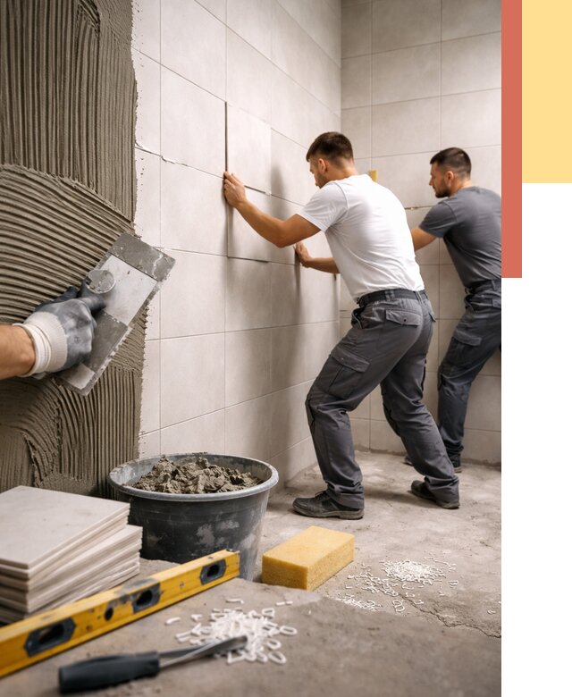 Укладка плитки на стены в Лиски от 930 руб. — качественно и недорого | ОТДЕЛОЧНИК-Лск