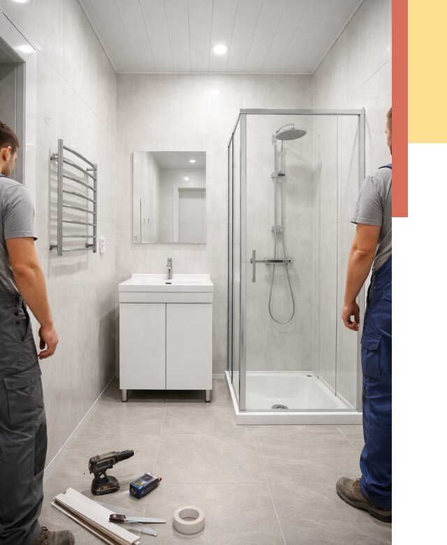 Отделка ванной комнаты панелями ПВХ в Лиски от 4923 руб. за м2 | ОТДЕЛОЧНИК-Лск