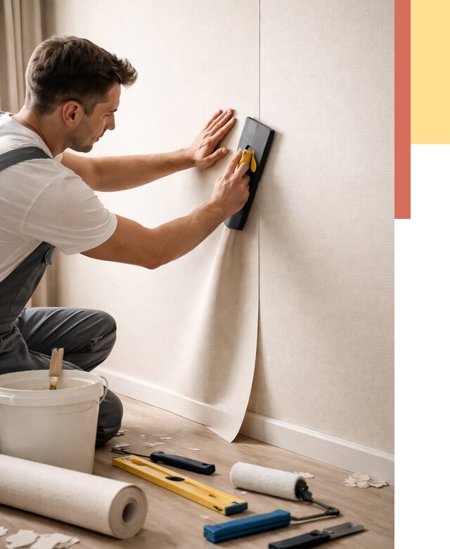 Поклейка виниловых обоев в Лиски от 4923 руб. | Быстро и недорого — ОТДЕЛОЧНИК-Лск