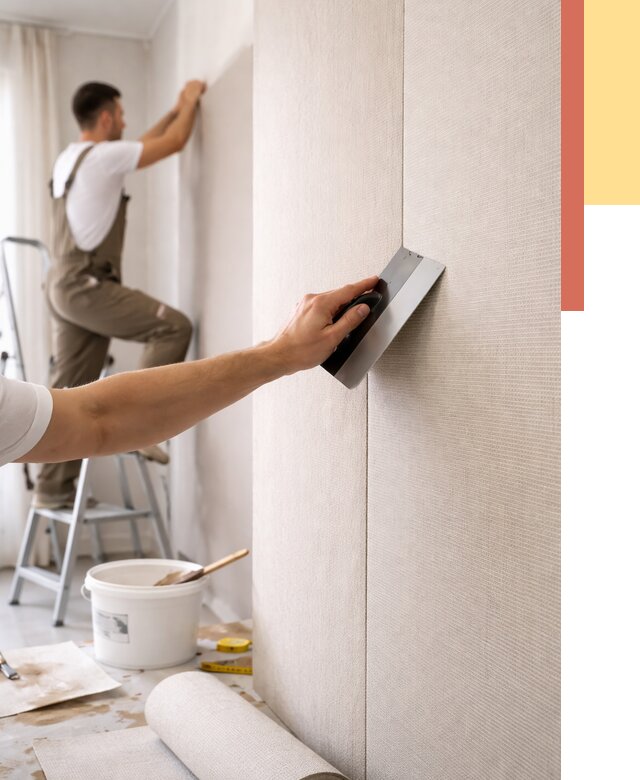 Поклейка текстильных обоев в Лиски от 4923 руб. под ключ | ОТДЕЛОЧНИК-Лск