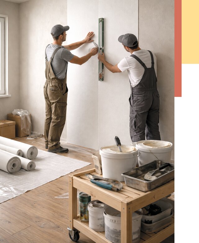 Поклейка стеклообоев в Лиски от 7112 руб. за м2 — быстро и недорого | ОТДЕЛОЧНИК-Лск