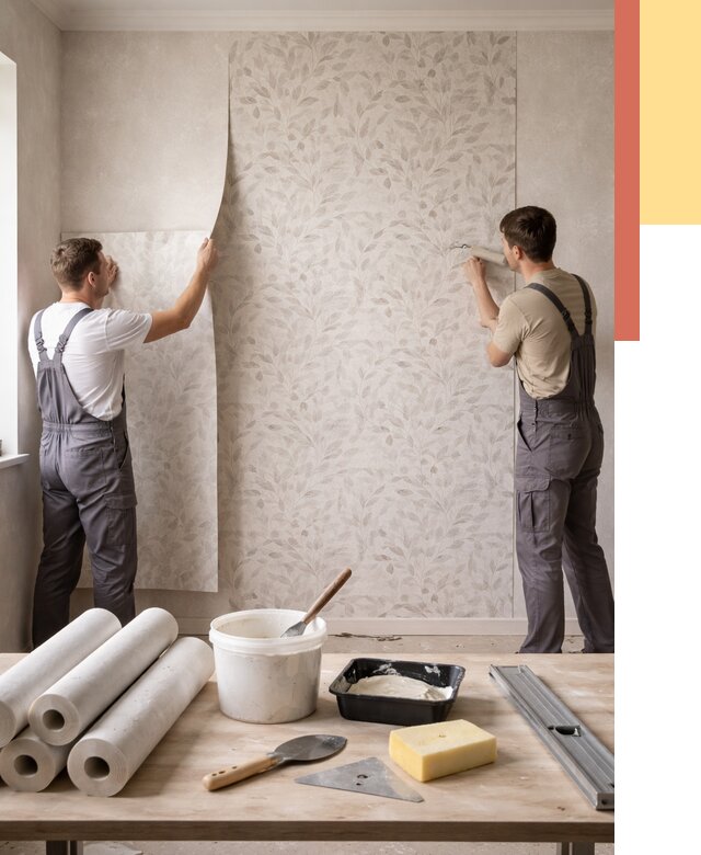 Поклейка обоев с подбором рисунка в Лиски от 3829 руб. | ОТДЕЛОЧНИК-Лск - быстро и недорого