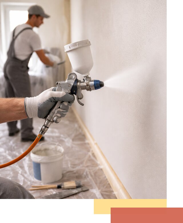 Покраска стен краскопультом в Лиски быстро и качественно