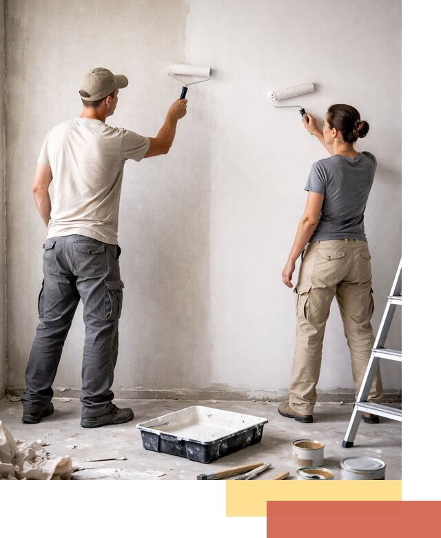 Окраска стен по стеклохолсту в Лиски качественно и долговечно