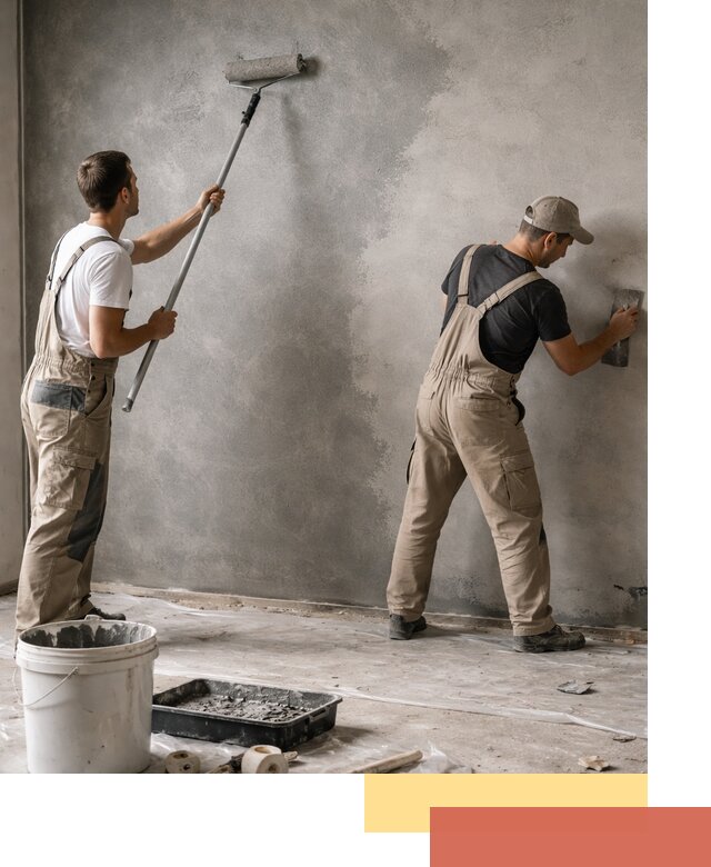 Покраска стен под бетон в Лиски профессионально и недорого