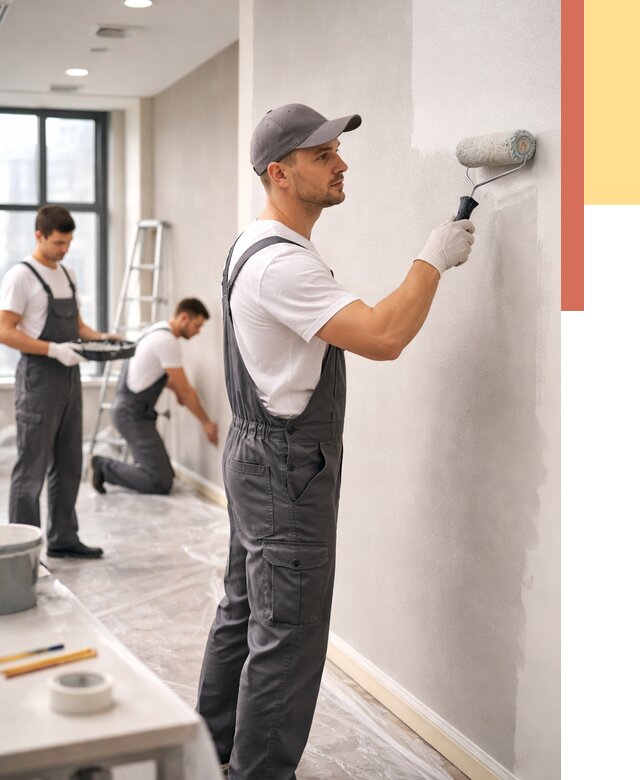 Покраска стен в офисе в Лиски от 9300 руб. — быстро и недорого | ОТДЕЛОЧНИК-Лск