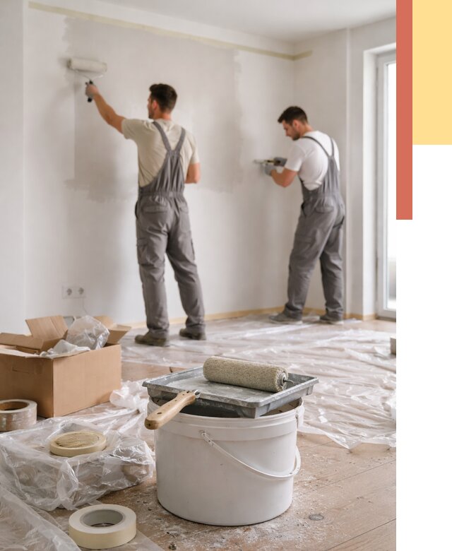 Покраска стен в квартире в Лиски от 2735 руб/м2 — быстро и недорого | ОТДЕЛОЧНИК-Лск