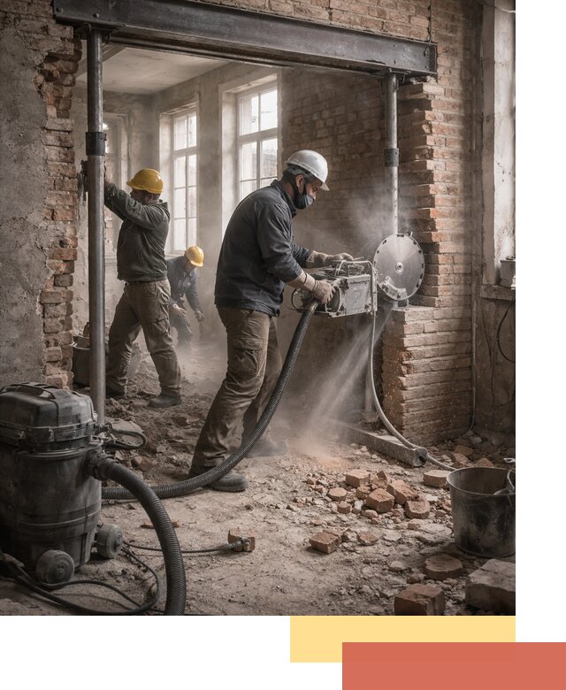 Прорезка проема в стене под дверной или оконный проем в Лиски