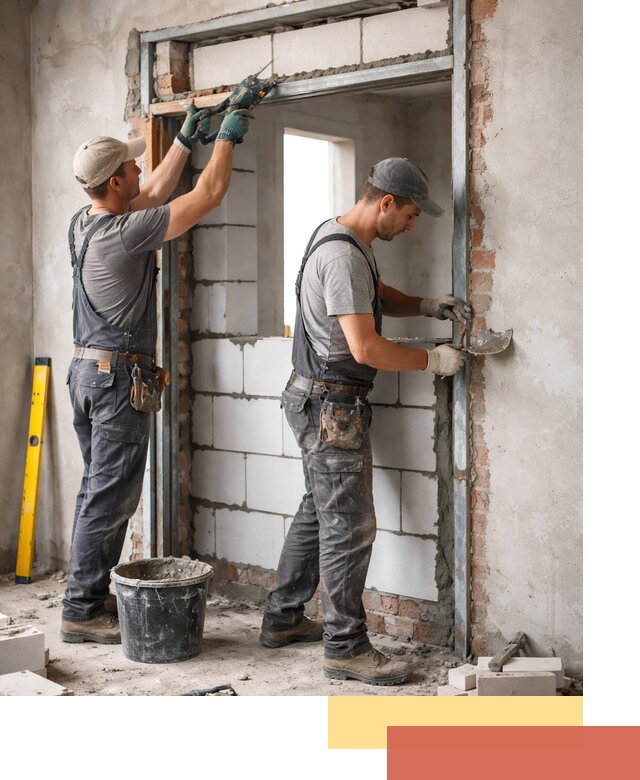 Закладка дверного проема под ключ в Лиски: демонтаж, монтаж, отделка