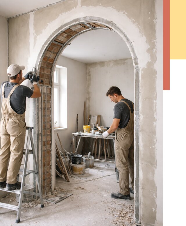 Устройство арочного проема в Лиски от 10394 руб. под ключ — быстро и недорого | ОТДЕЛОЧНИК-Лск