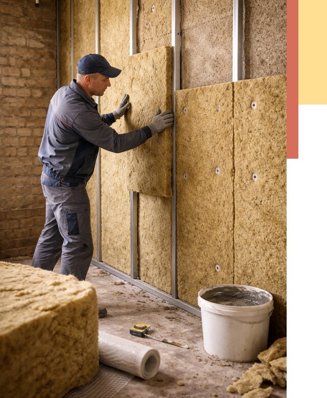 Утепление стен минватой в Лиски от 1477 руб./м2 — недорого и быстро | ОТДЕЛОЧНИК-Лск