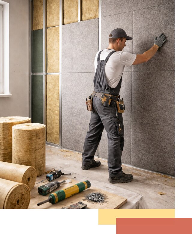 Профессиональная шумоизоляция стен в Лиски для квартиры и офиса