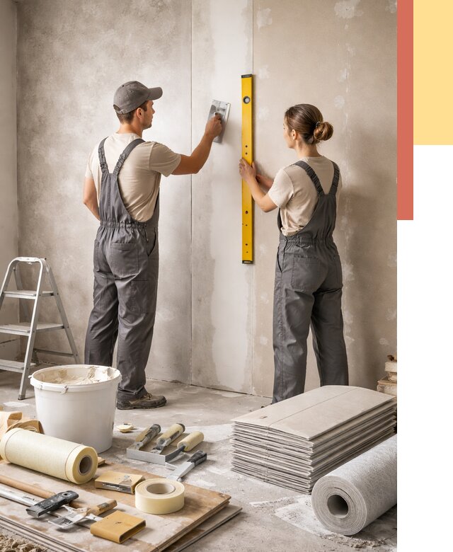 Отделка стен в Лиски от 1641 руб/м² — недорого, быстро, под ключ | ОТДЕЛОЧНИК-Лск