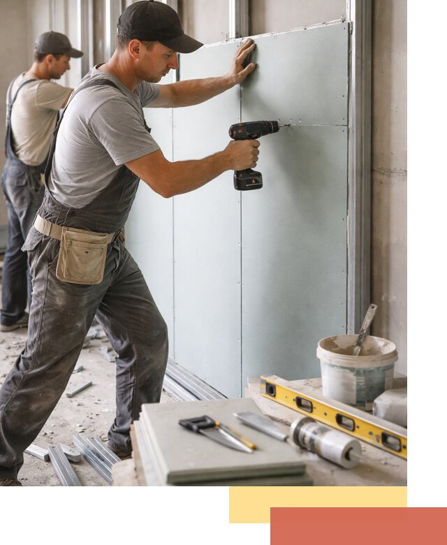 Кладка влагостойких перегородок ПГП в Лиски