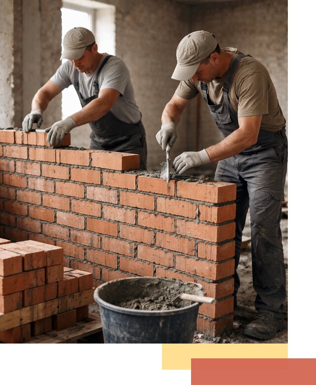 Кладка кирпичных перегородок под ключ в Лиски