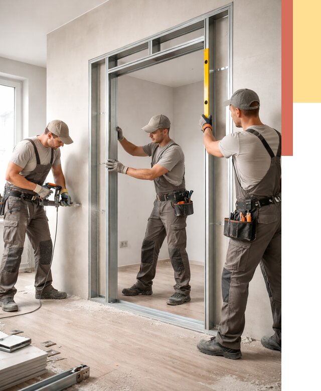 Устройство дверного проема в перегородке в Лиски от 4923 руб. под ключ | ОТДЕЛОЧНИК-Лск