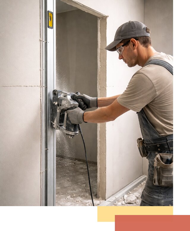 Устройство дверного проема в перегородке в Лиски