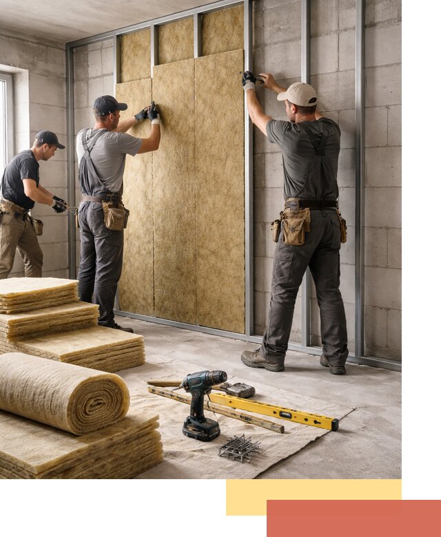 Шумоизоляция перегородок из блоков в Лиски — монтаж и защита шумоизоляцией