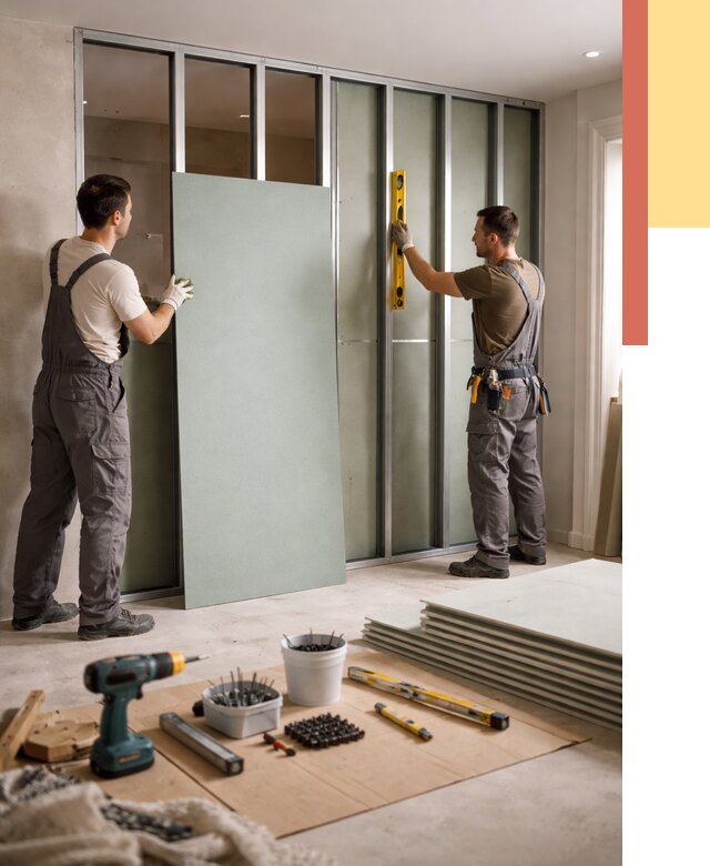 Перегородка из влагостойкого гипсокартона в Лиски от 5252 руб. — монтаж под ключ | ОТДЕЛОЧНИК-Лск