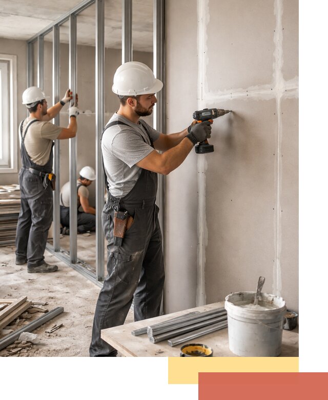 Перегородки из огнестойкого гипсокартона в Лиски под ключ