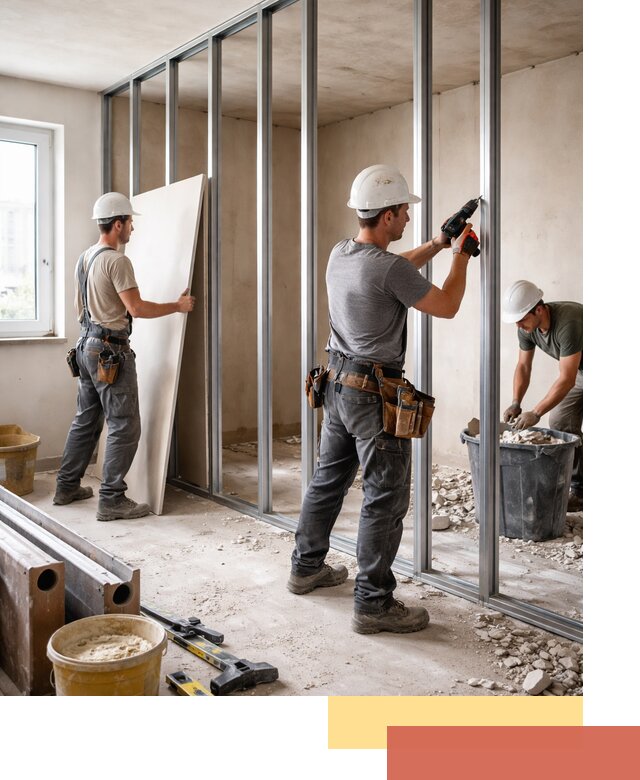 Перенос гипсокартонной перегородки в Лиски профессионально и быстро