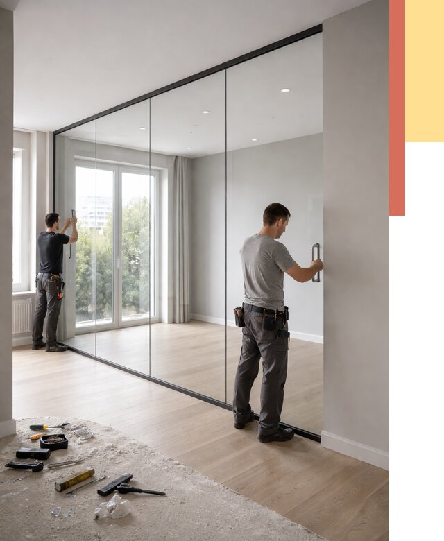 Изготовление стеклянных перегородок в Лиски от 13512 руб. под ключ | ОТДЕЛОЧНИК-Лск