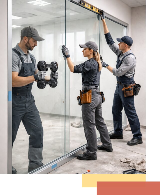 Профессиональный монтаж стеклянных перегородок в Лиски